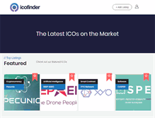 Tablet Screenshot of icofinder.com